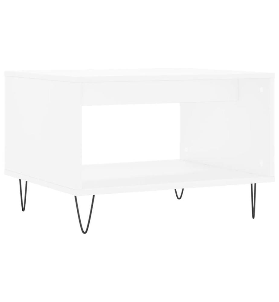 Couchtisch Weiss 60x50x40 cm Holzwerkstoff