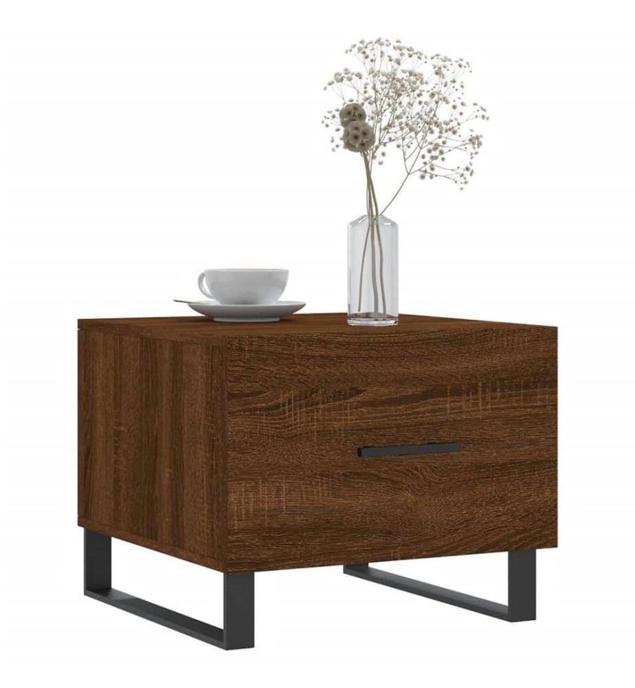Couchtisch Braun Eichen-Optik 50x50x40 cm Holzwerkstoff