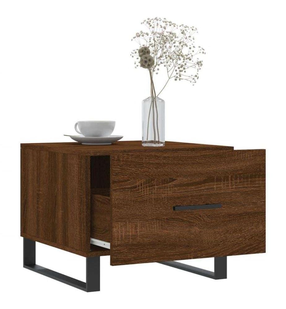 Couchtisch Braun Eichen-Optik 50x50x40 cm Holzwerkstoff