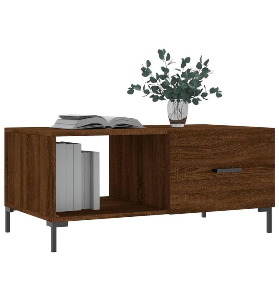 Couchtisch Braun Eichen-Optik 90x50x40 cm Holzwerkstoff