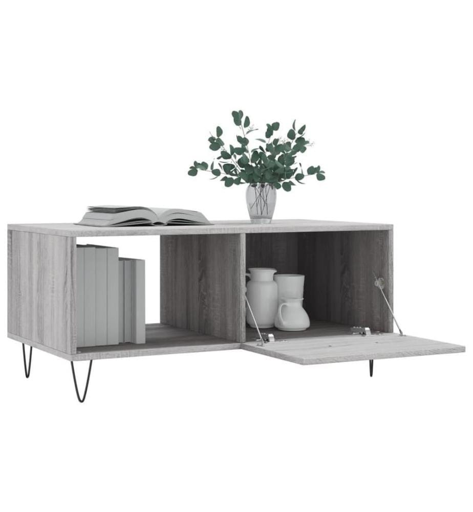 Couchtisch Grau Sonoma 90x50x40 cm Holzwerkstoff