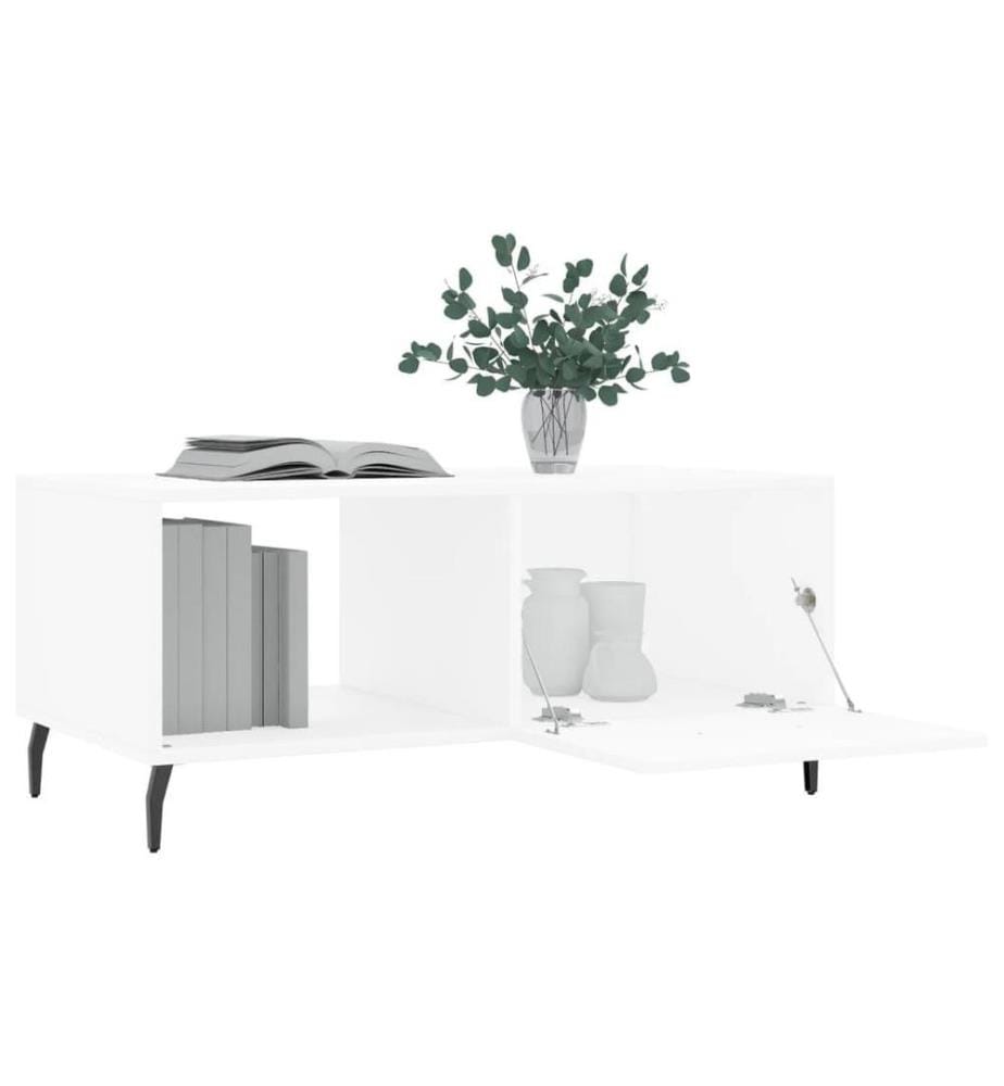 Couchtisch Weiss 90x50x40 cm Holzwerkstoff