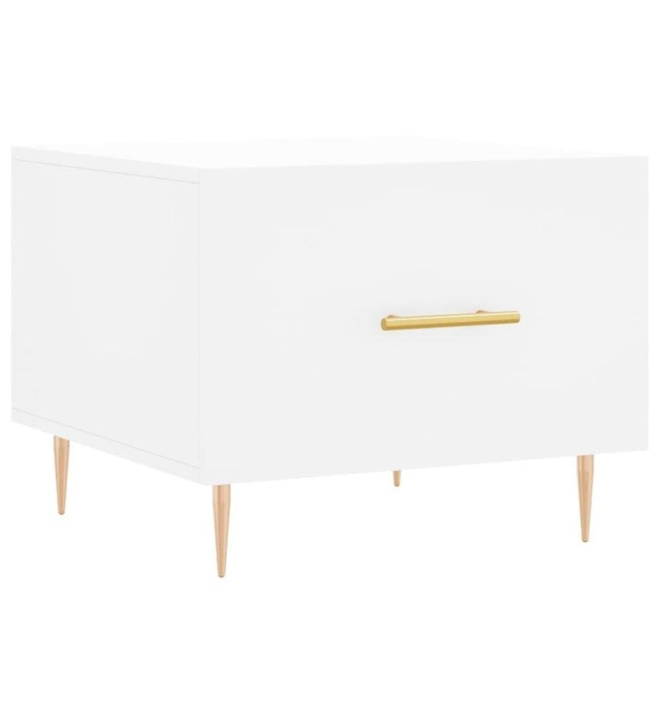 Couchtisch Weiss 50x50x40 cm Holzwerkstoff