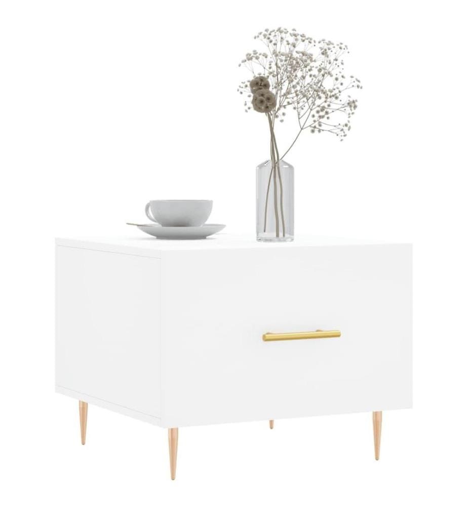 Couchtisch Weiss 50x50x40 cm Holzwerkstoff