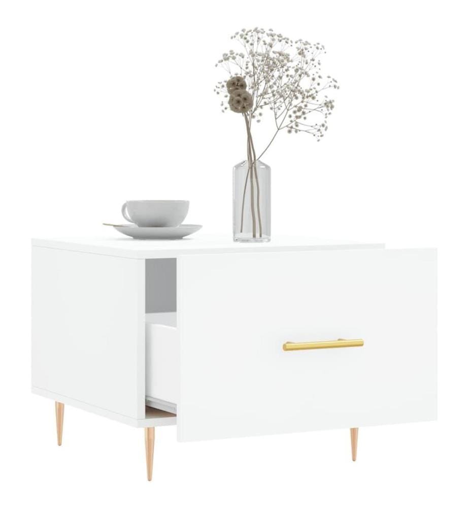 Couchtisch Weiss 50x50x40 cm Holzwerkstoff