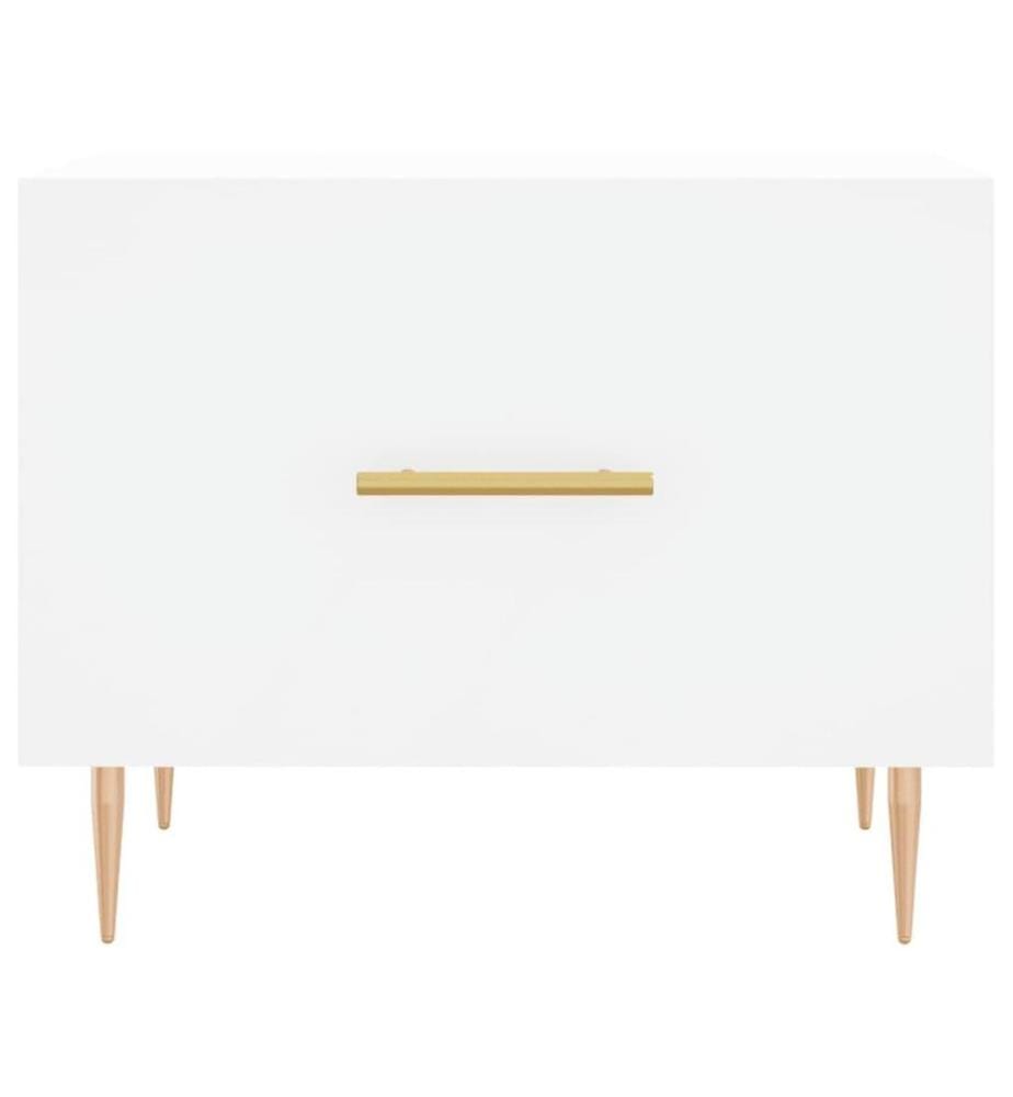 Couchtisch Weiss 50x50x40 cm Holzwerkstoff