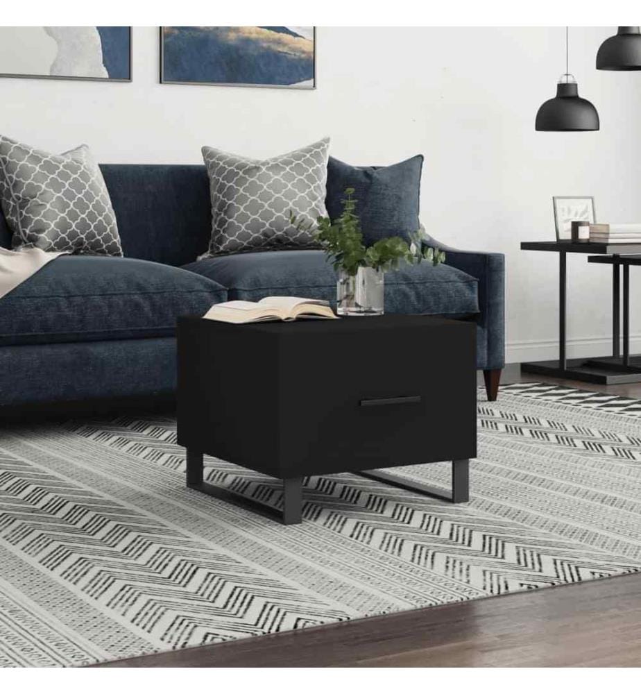 Couchtisch Schwarz 50x50x40 cm Holzwerkstoff