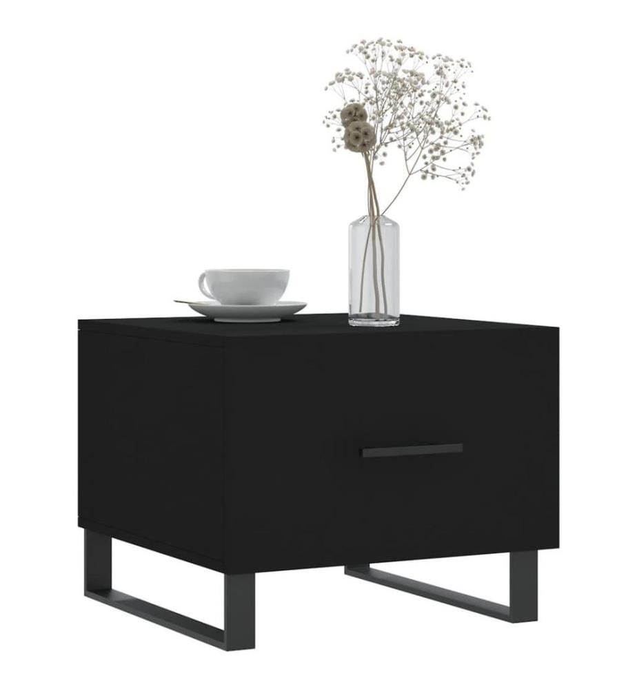 Couchtisch Schwarz 50x50x40 cm Holzwerkstoff