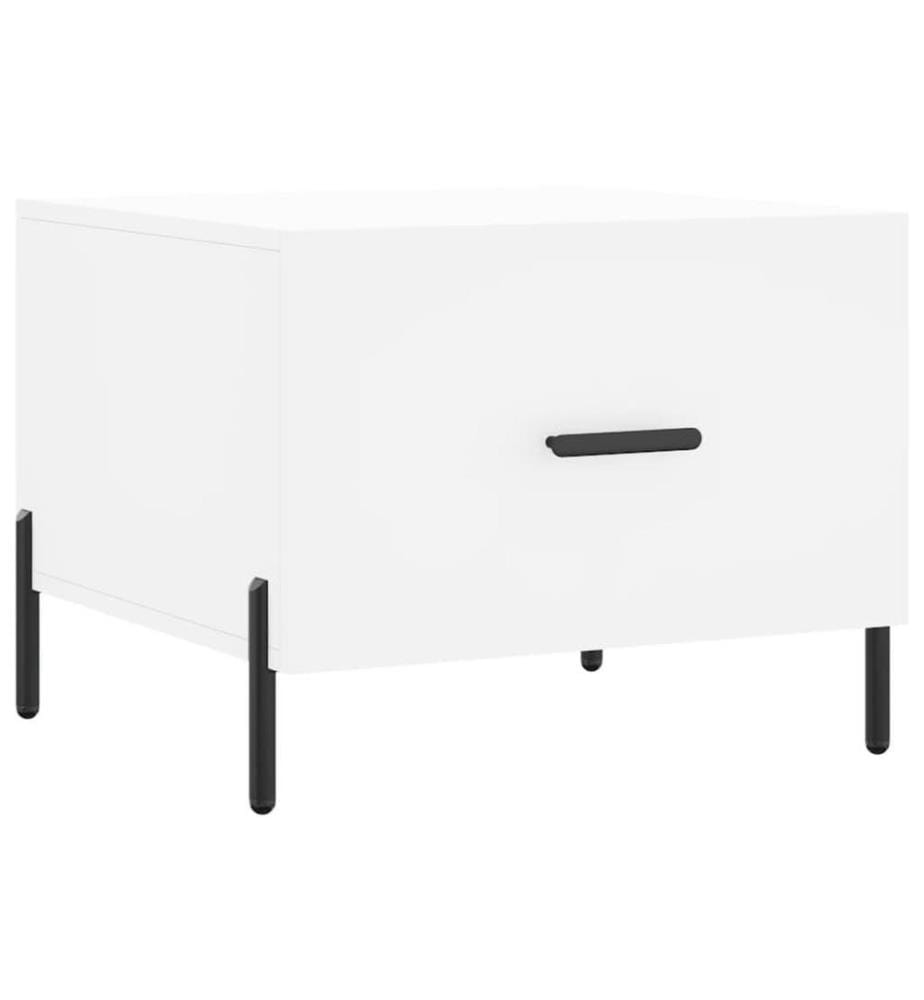 Couchtisch Weiss 50x50x40 cm Holzwerkstoff