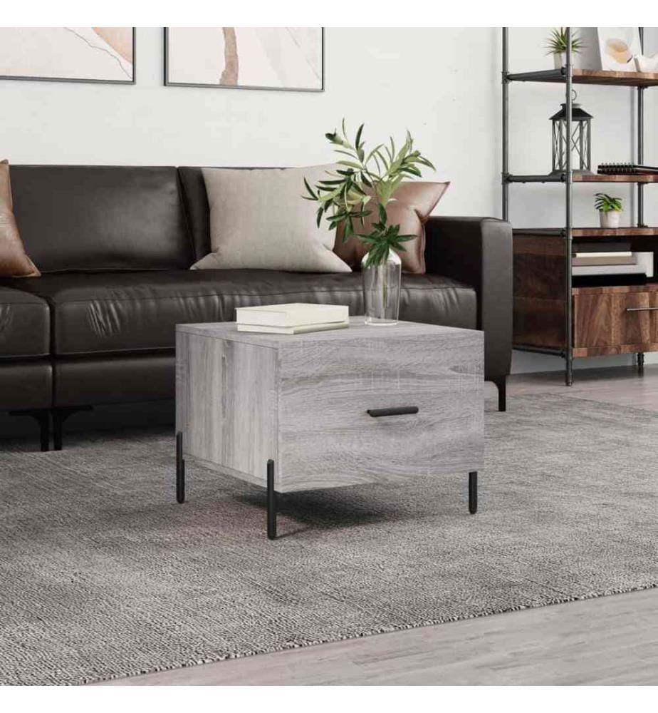 Couchtisch Grau Sonoma 50x50x40 cm Holzwerkstoff