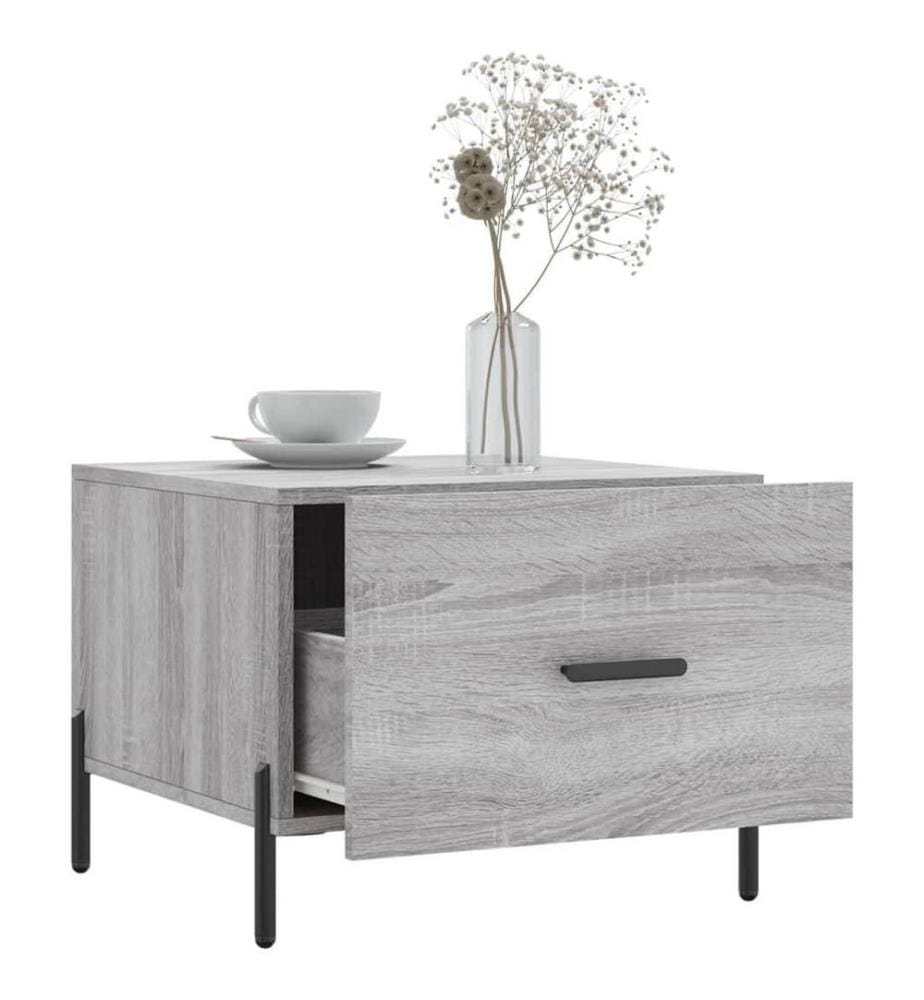 Couchtisch Grau Sonoma 50x50x40 cm Holzwerkstoff
