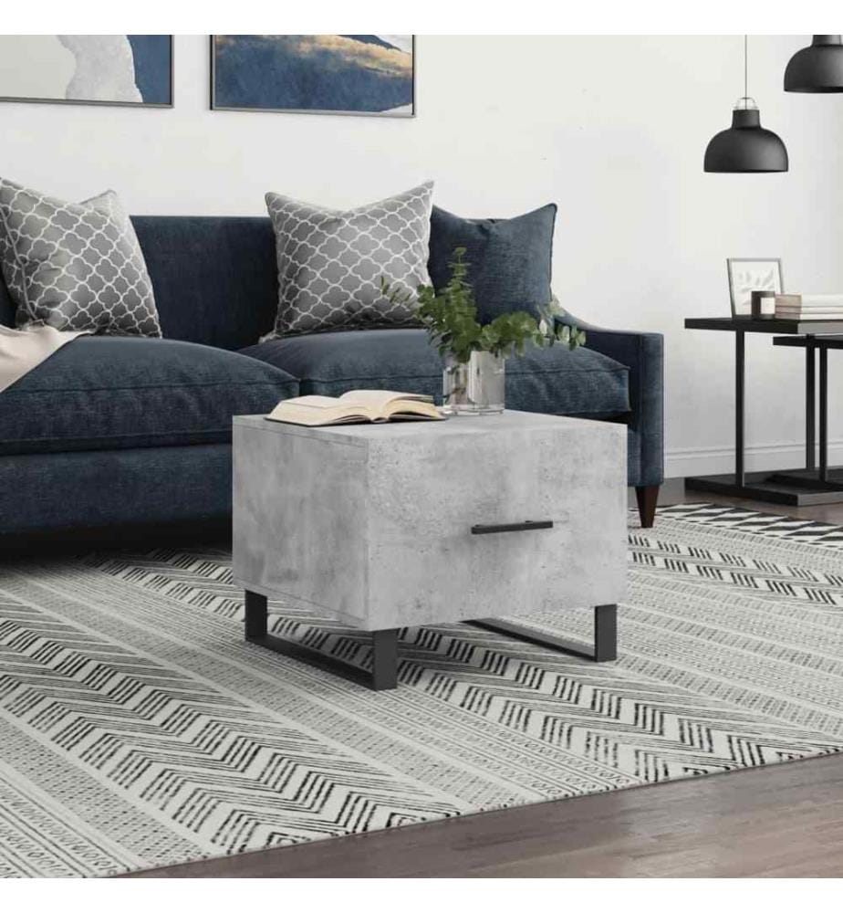 Couchtisch Betongrau 50x50x40 cm Holzwerkstoff