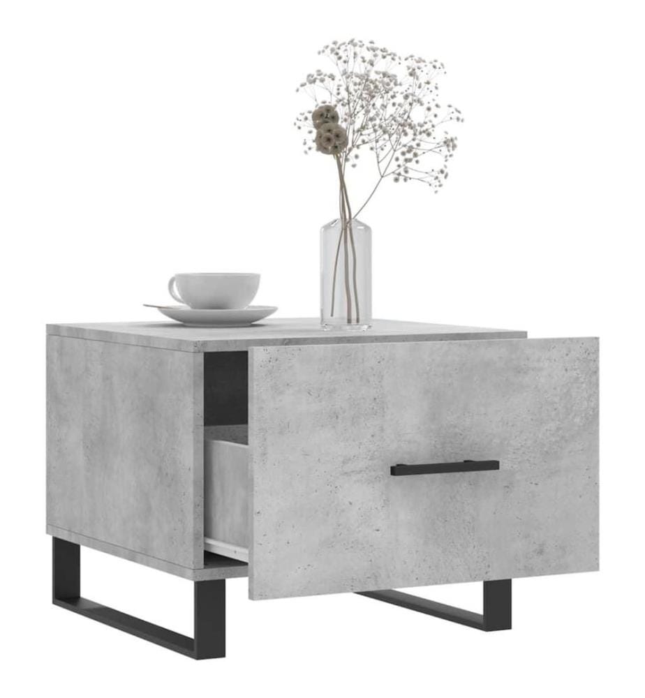Couchtisch Betongrau 50x50x40 cm Holzwerkstoff