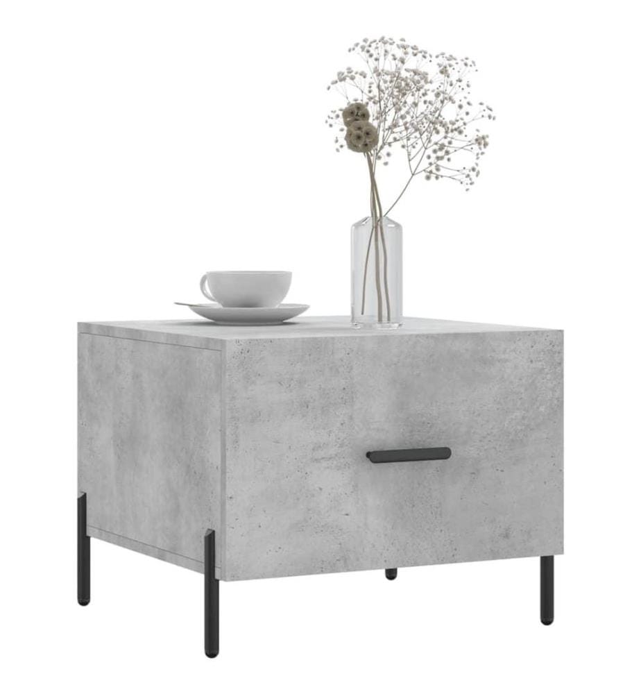 Couchtisch Betongrau 50x50x40 cm Holzwerkstoff