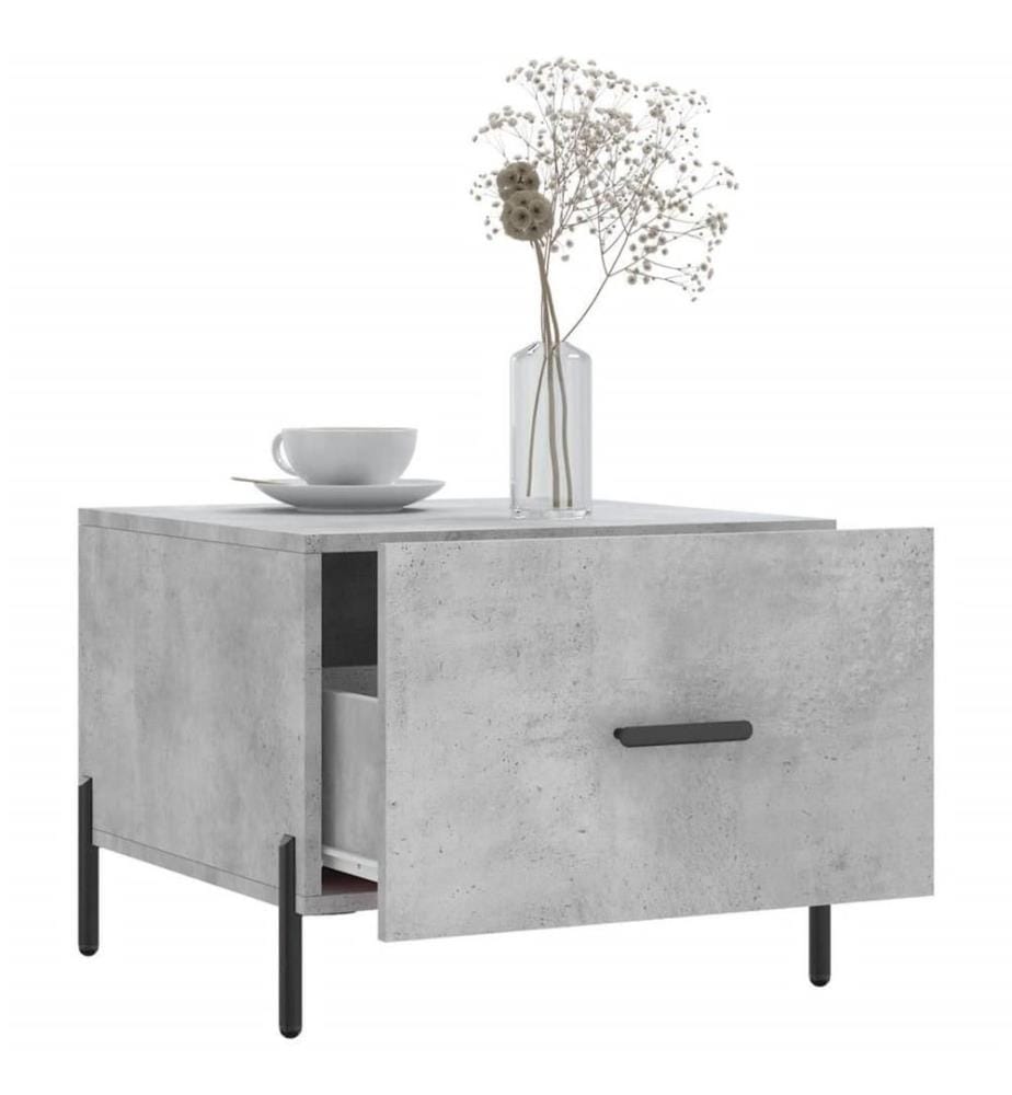 Couchtisch Betongrau 50x50x40 cm Holzwerkstoff