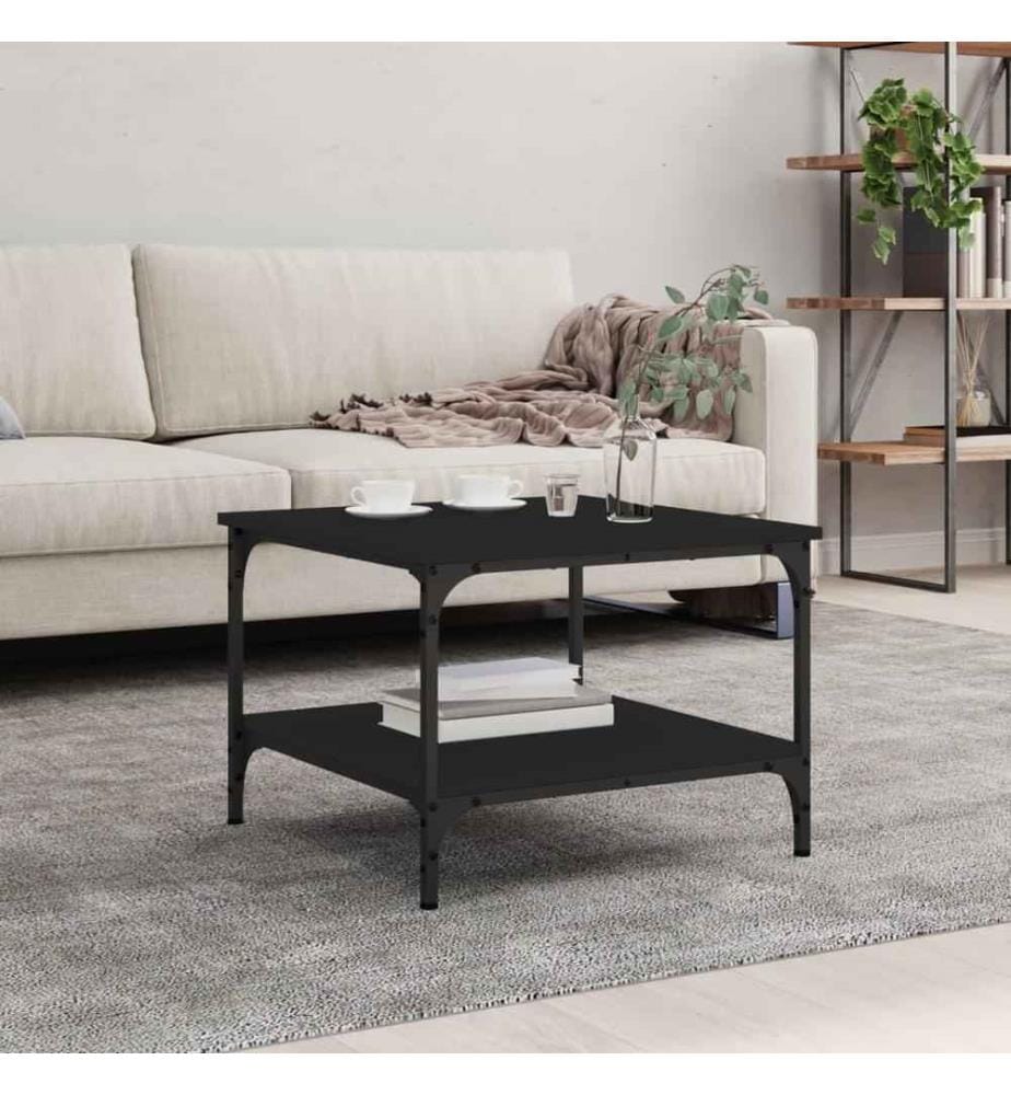 Couchtisch Schwarz 55x55x40 cm Holzwerkstoff