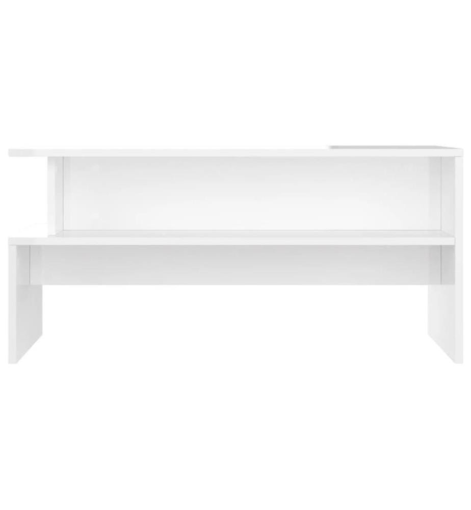 Couchtisch Hochglanz-Weiss 90x55x42,5 cm Holzwerkstoff
