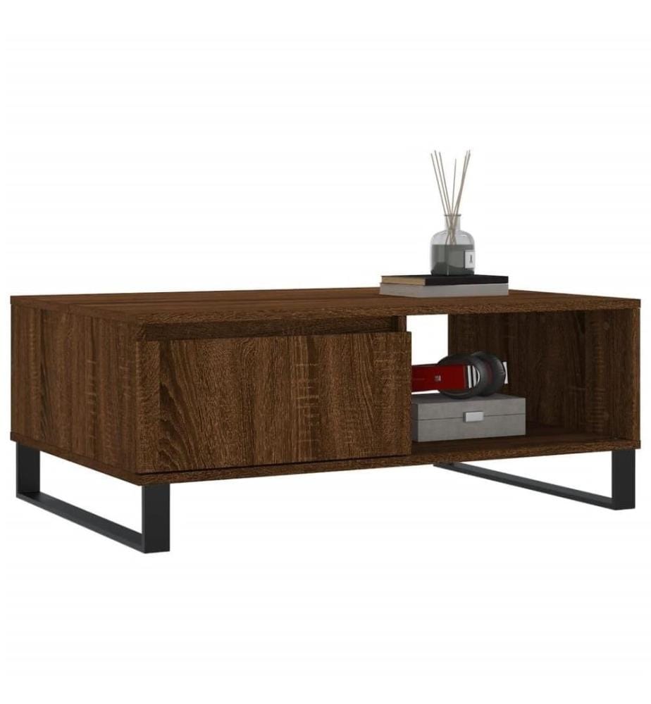 Couchtisch Braun Eichen-Optik 90x60x35 cm Holzwerkstoff