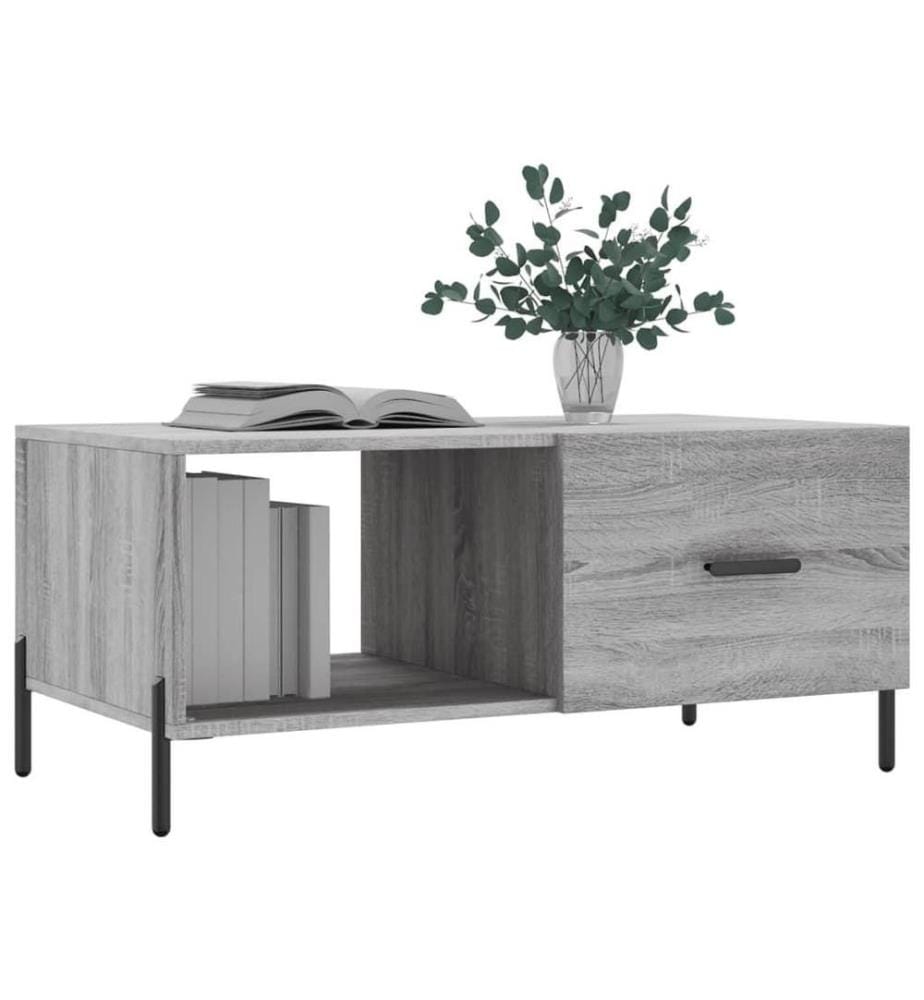 Couchtisch Grau Sonoma 90x50x40 cm Holzwerkstoff