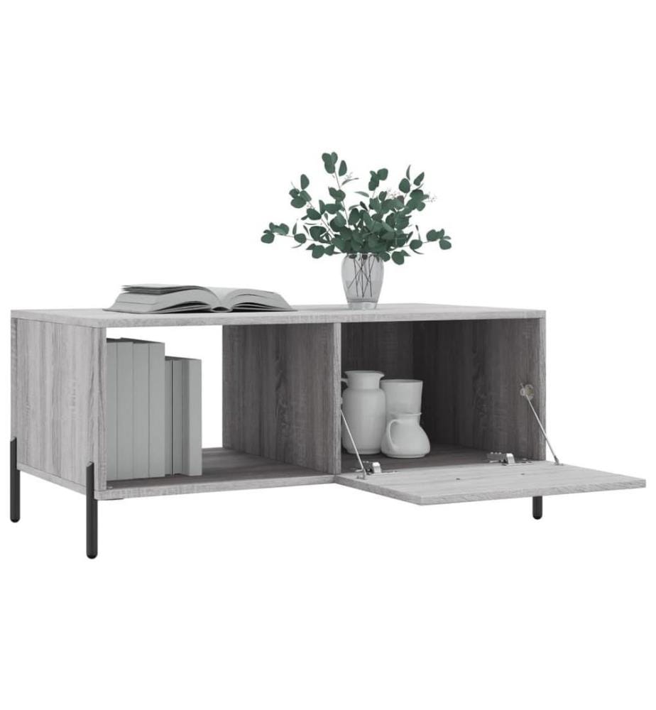 Couchtisch Grau Sonoma 90x50x40 cm Holzwerkstoff