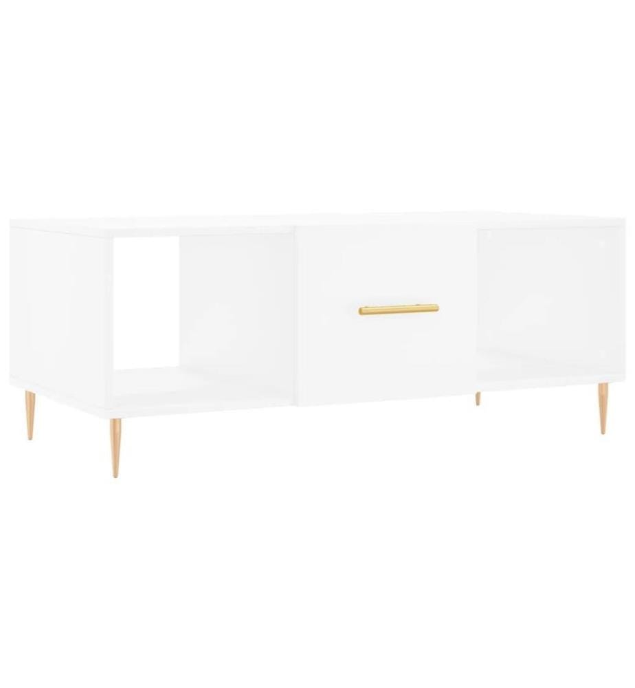 Couchtisch Weiss 102x50x40 cm Holzwerkstoff