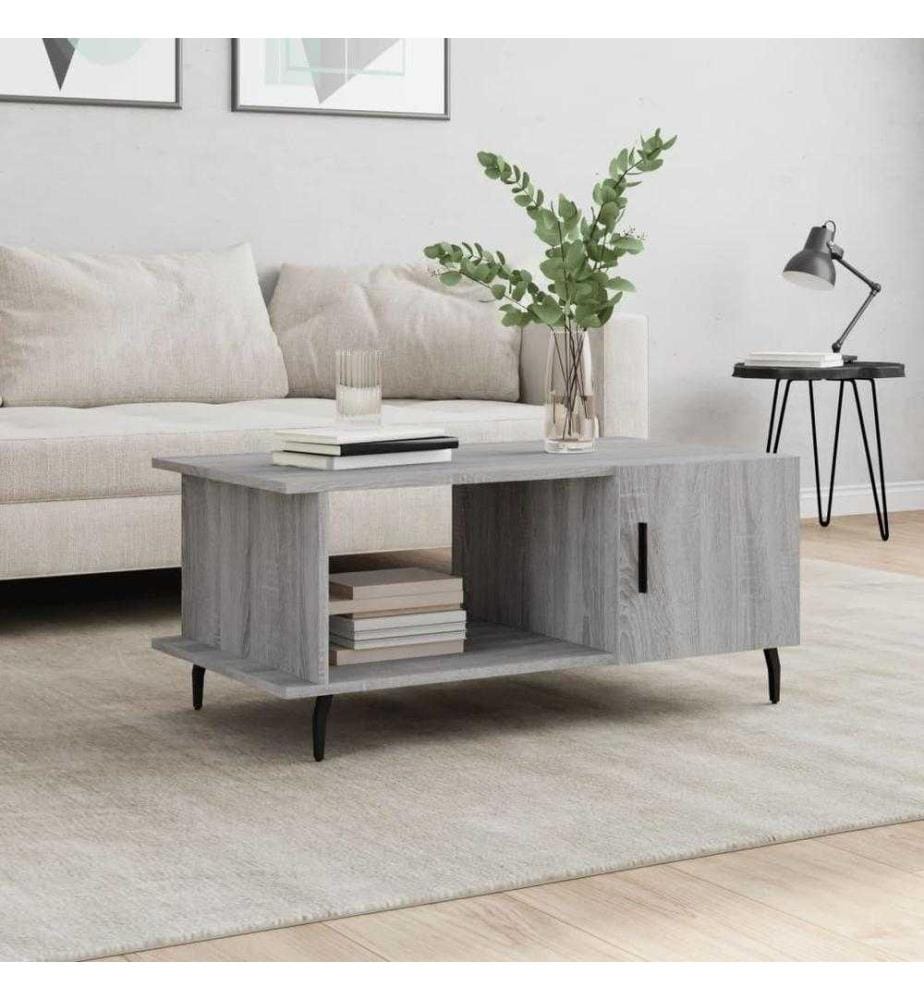 Couchtisch Grau Sonoma 90x50x40 cm Holzwerkstoff