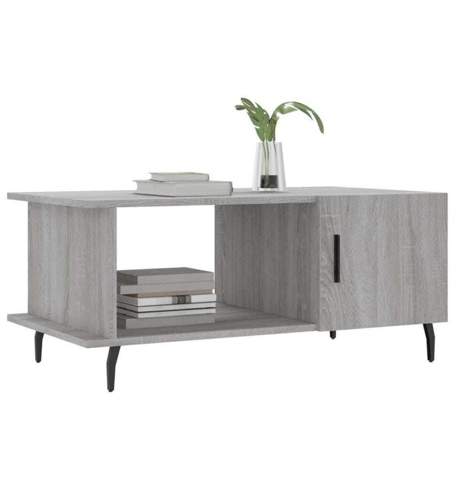 Couchtisch Grau Sonoma 90x50x40 cm Holzwerkstoff
