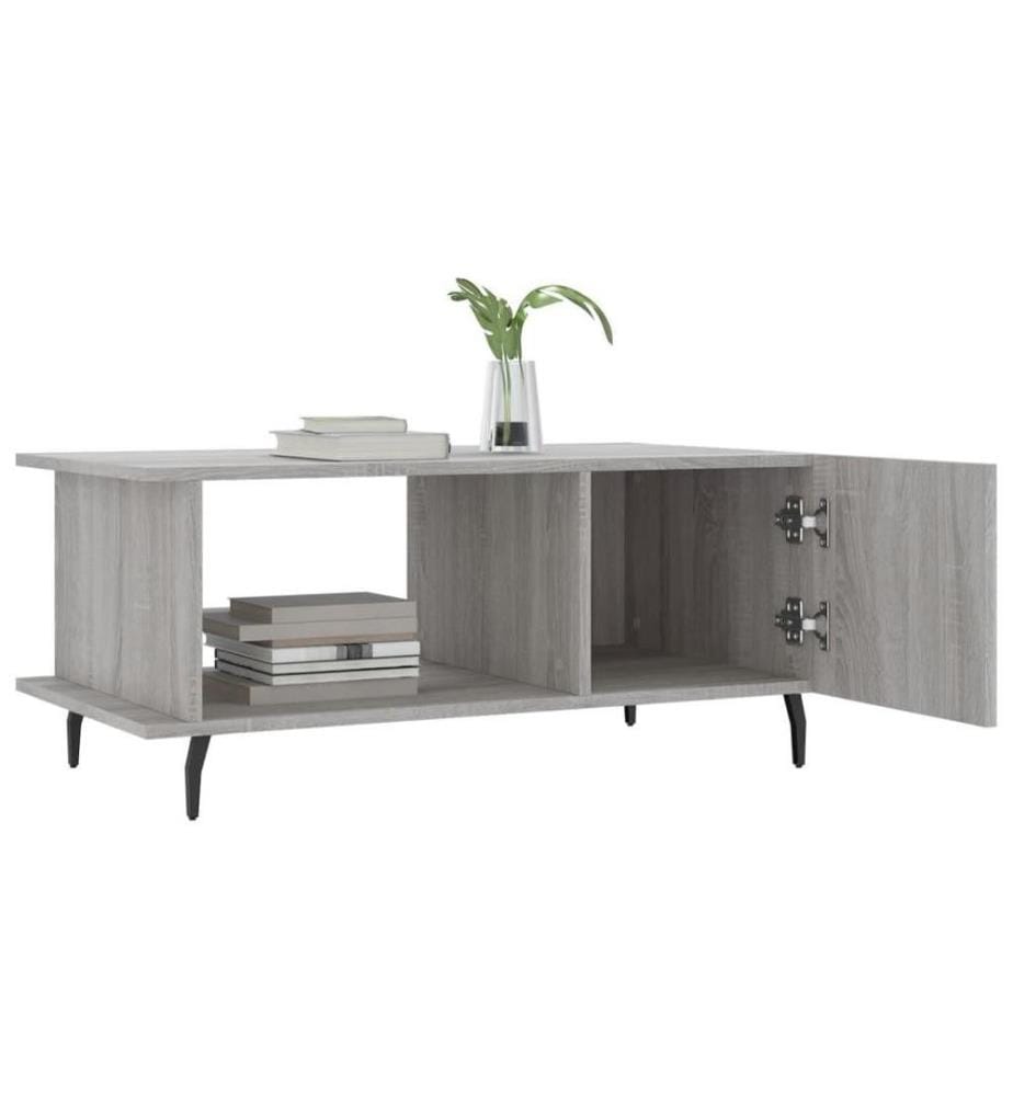 Couchtisch Grau Sonoma 90x50x40 cm Holzwerkstoff