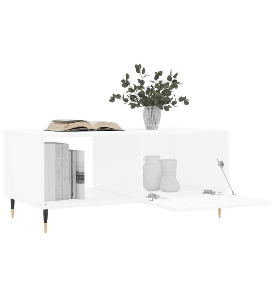 Couchtisch Weiss 90x50x40 cm Holzwerkstoff