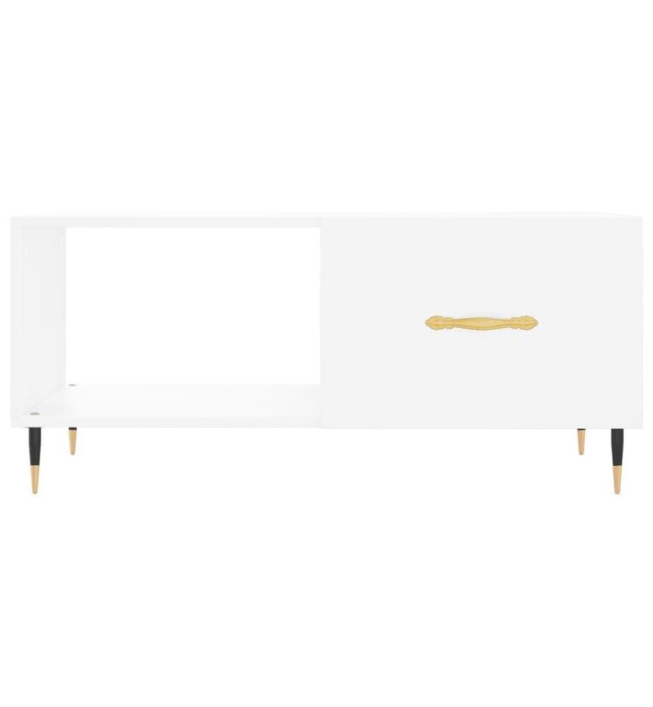 Couchtisch Weiss 90x50x40 cm Holzwerkstoff