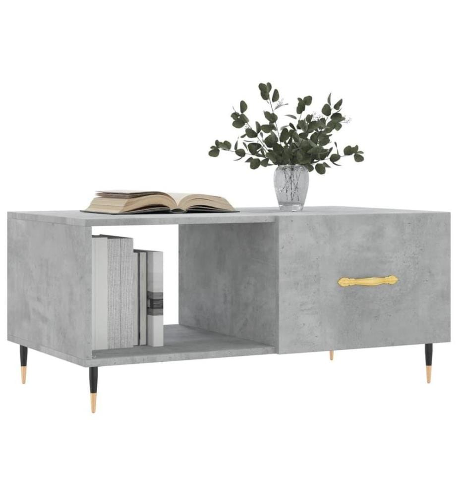 Couchtisch Betongrau 90x50x40 cm Holzwerkstoff