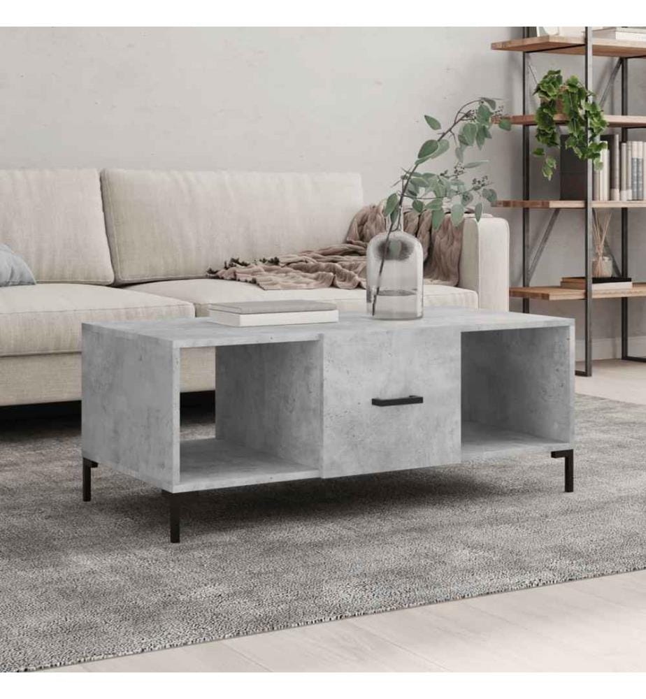 Couchtisch Betongrau 102x50x40 cm Holzwerkstoff