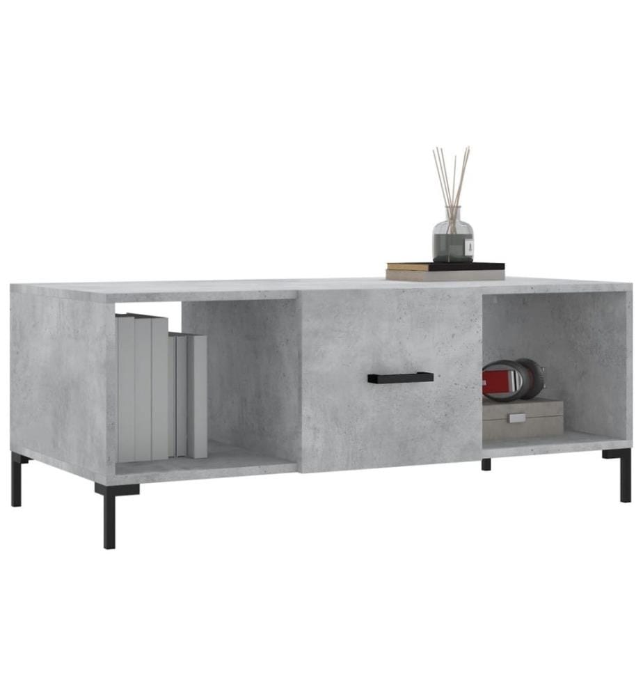 Couchtisch Betongrau 102x50x40 cm Holzwerkstoff