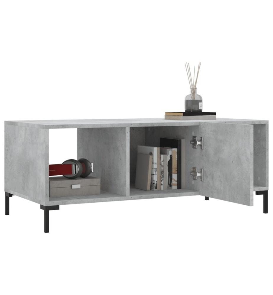 Couchtisch Betongrau 102x50x40 cm Holzwerkstoff
