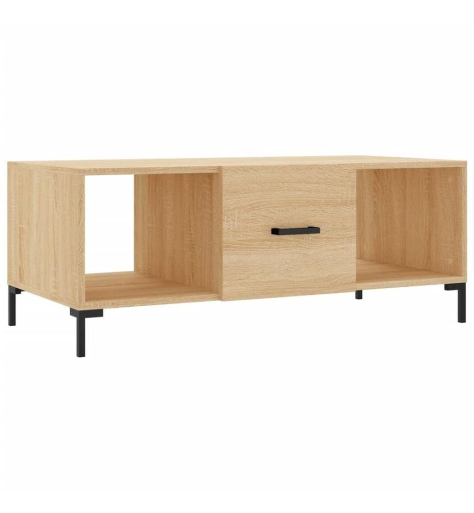 Table basse chêne sonoma 102x50x40 cm bois d'ingénierie
