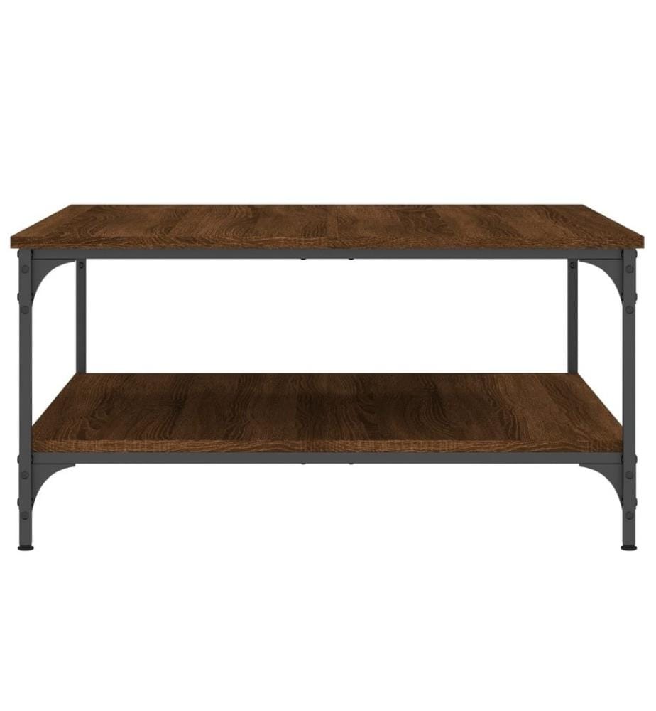 Couchtisch Braun Eichen-Optik 80x80x40 cm Holzwerkstoff