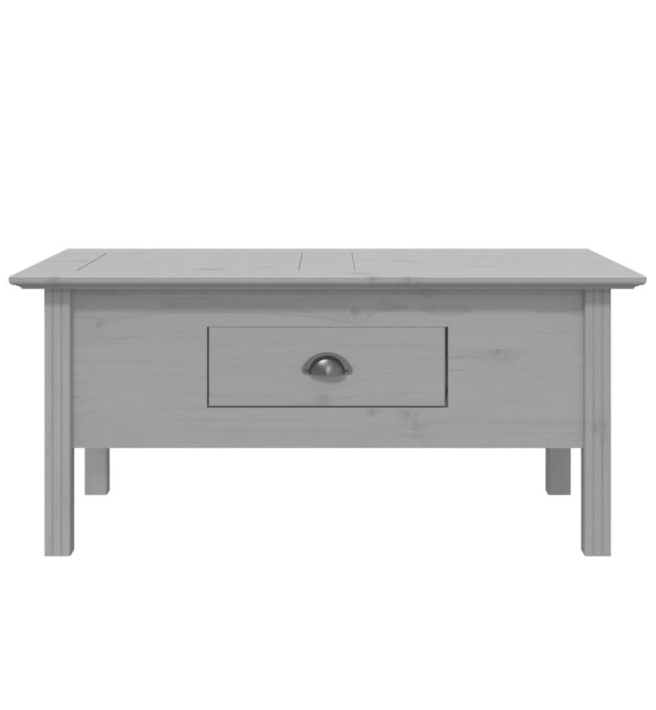 Couchtisch BODO Grau 100x55x45 cm Massivholz Kiefer