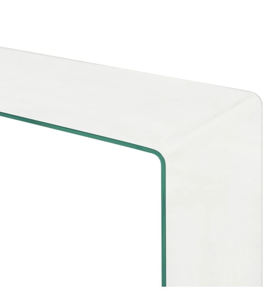 2-tlg. Couchtisch-Set 90x30x20/110x30x40 cm Hartglas