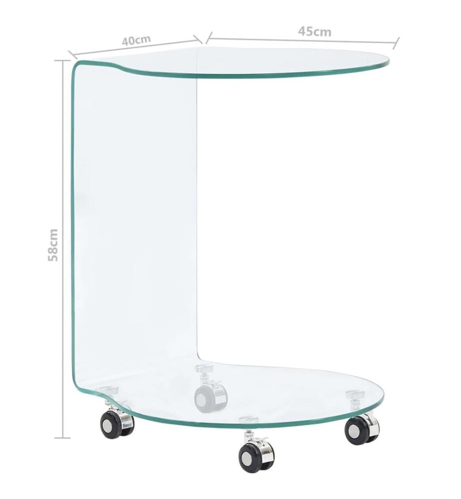 Table basse 45 x 40 x 58 cm Verre trempé