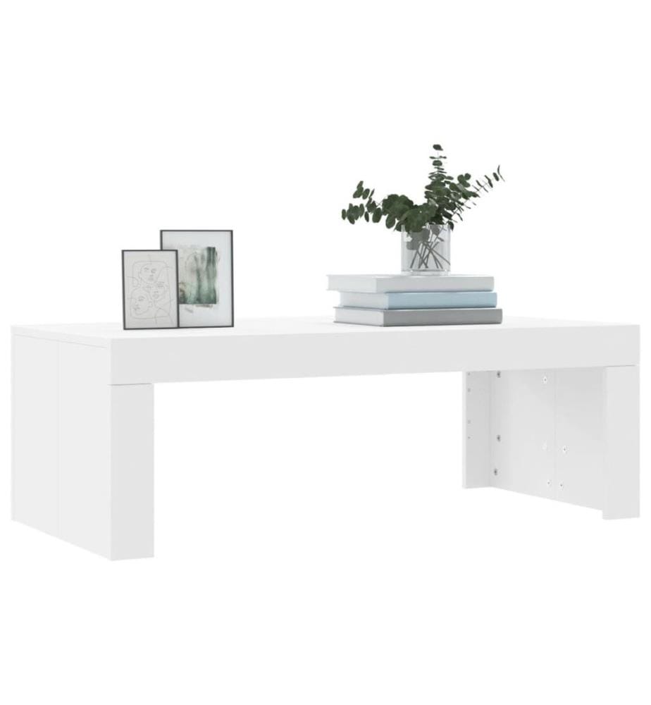 Couchtisch Weiss 102x50x36 cm Holzwerkstoff