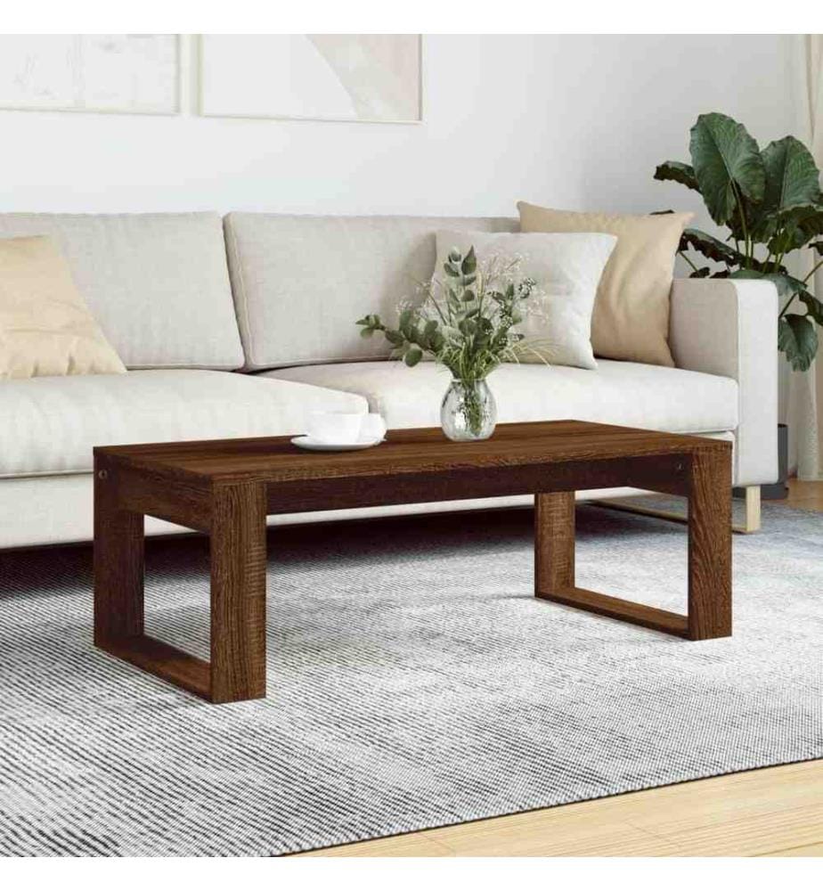 Couchtisch Braun Eichen-Optik 102x50x35 cm Holzwerkstoff