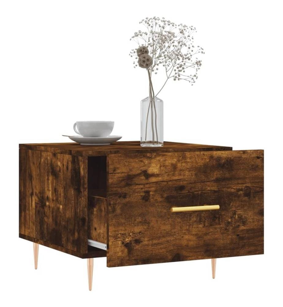 Couchtische 2 Stk. Räuchereiche 50x50x40 cm Holzwerkstoff
