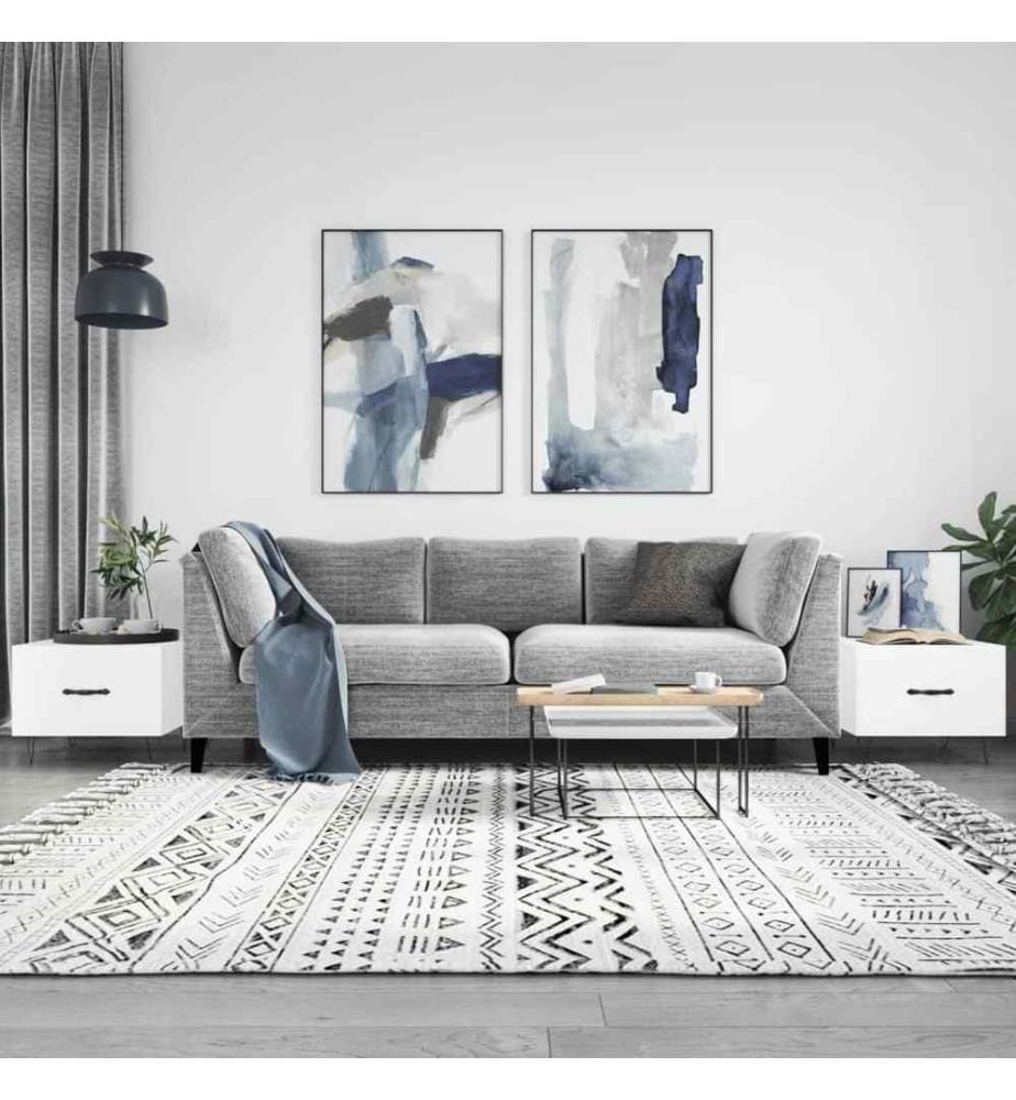 Couchtische 2 Stk. Weiss 50x50x40 cm Holzwerkstoff