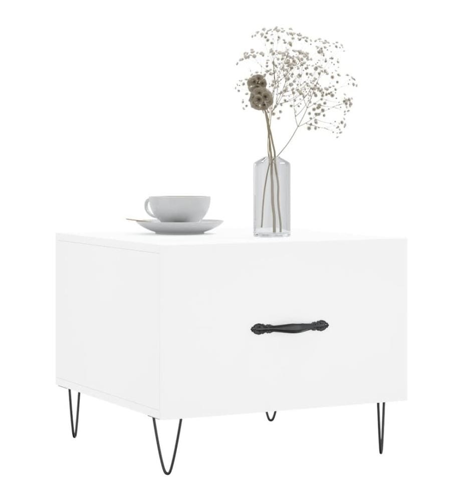 Couchtische 2 Stk. Weiss 50x50x40 cm Holzwerkstoff