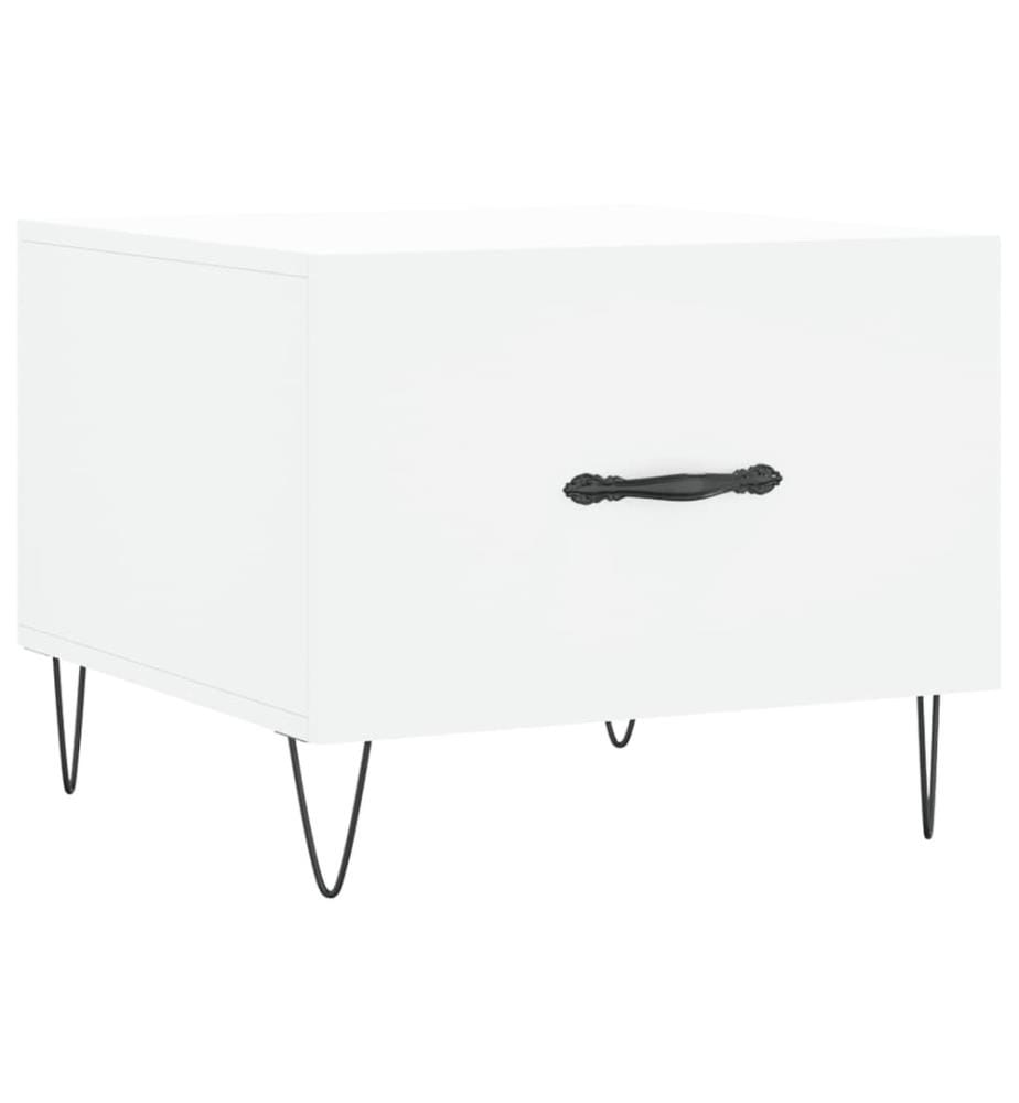Couchtische 2 Stk. Weiss 50x50x40 cm Holzwerkstoff