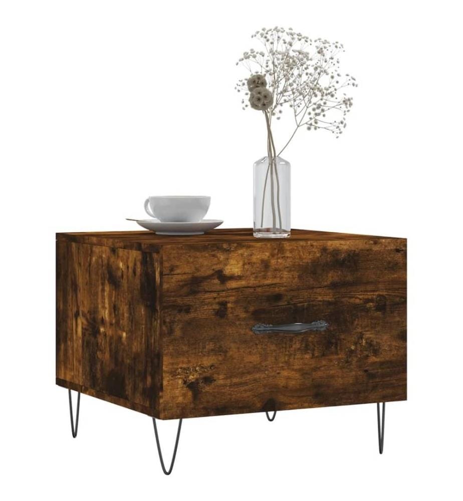 Couchtische 2 Stk. Räuchereiche 50x50x40 cm Holzwerkstoff