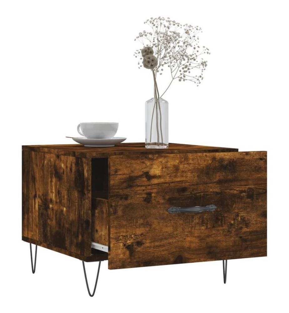 Couchtische 2 Stk. Räuchereiche 50x50x40 cm Holzwerkstoff