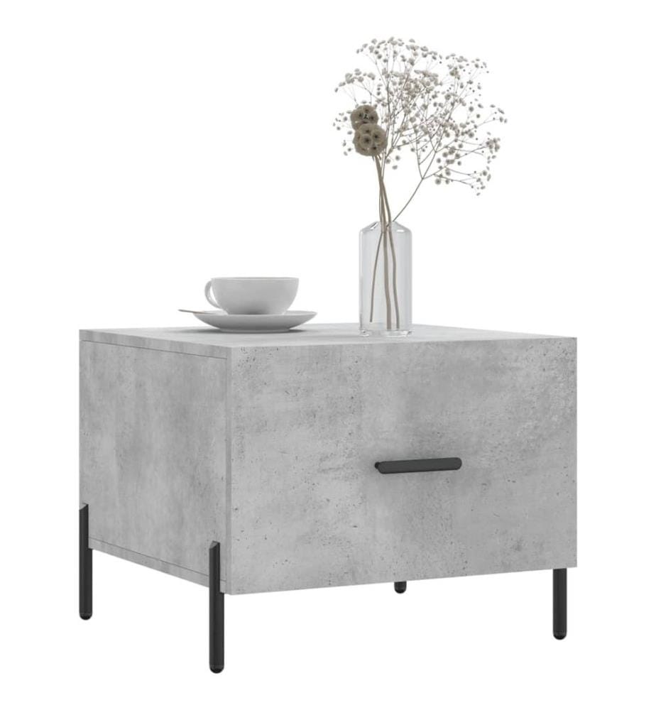 Couchtische 2 Stk. Betongrau 50x50x40 cm Holzwerkstoff