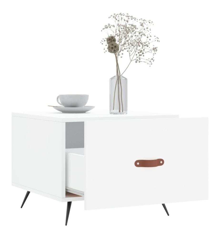 Couchtische 2 Stk. Weiss 50x50x40 cm Holzwerkstoff