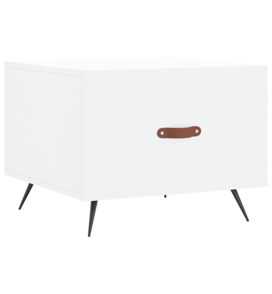 Couchtische 2 Stk. Weiss 50x50x40 cm Holzwerkstoff